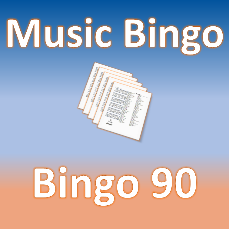 Music bingo category bingo 90