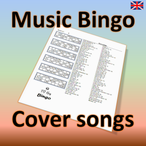 Get ready to rock out with our “Cover Songs Music Bingo” game! Featuring 90 well-known cover songs from some of the greatest artists of all time, this game is perfect for parties or family game nights. With a mix of classic hits and modern favorites, everyone will enjoy playing along and trying to match their bingo cards with the songs being played.
