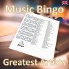 Get ready for a musical challenge with “Greatest Artists Music Bingo”! Featuring 75 of the most iconic artists in music history, this bingo game will put your knowledge to the test. Can you guess the artist performing the song?