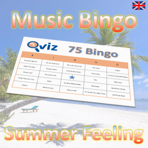 Get ready to bring the summer vibes to your next gathering with “Summer Feeling Music Bingo”! This bingo game includes 75 upbeat and feel-good summer tunes that will have you singing along and dancing in no time.