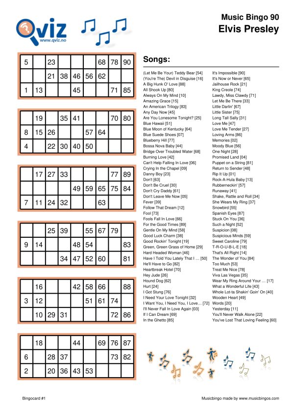 Elvis Presley - Music Bingo 90 - Image 3