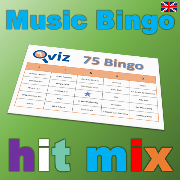 Get ready to dance and sing along to the biggest chart hits of the last years with our “Hit Mix Music Bingo”! With 75 of the catchiest and most popular songs around, this game is perfect for any party or gathering.