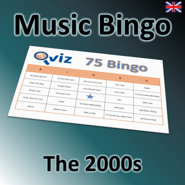 Get ready to take a nostalgic trip down memory lane with “The 2000s Music Bingo”! Featuring 75 iconic tunes from the 2000s, this music bingo game is perfect for any occasion.