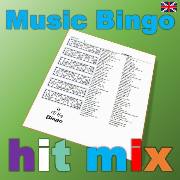 Get ready to dance and sing along to the biggest chart hits of the last years with our “Hit Mix Music Bingo”! With 75 of the catchiest and most popular songs around, this game is perfect for any party or gathering.
