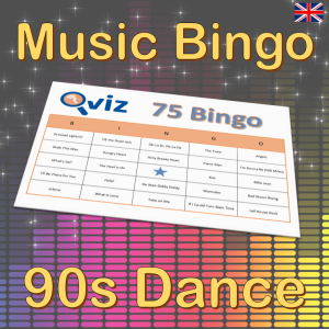 Get ready to dance the night away with our 90s Dance Music Bingo! Featuring 30 of the best dance hits from the 1990s, our game will have you and your friends moving and grooving all night long.