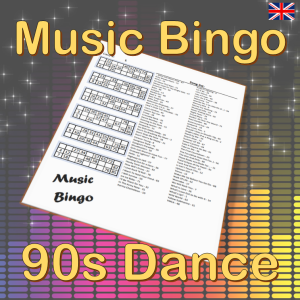 Get ready to dance the night away with our 90s Dance Music Bingo! Featuring 30 of the best dance hits from the 1990s, our game will have you and your friends moving and grooving all night long.