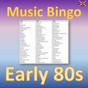 Are you ready to go back in time? Play our Early 80s Music Bingo and relive the golden era of pop, rock, and new wave. With 30 hits from the years 1980 to 1982, including classics from artists like Michael Jackson, David Bowie, and Duran Duran, you’ll have a blast guessing which song is next.