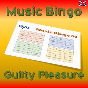 Introducing “Guilty Pleasure Music Bingo” – the ultimate game for music lovers who can’t resist a guilty pleasure song! With 30 tracks spanning multiple genres and decades, you’ll have a blast trying to recognize the songs.