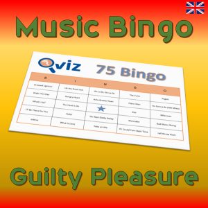 Introducing “Guilty Pleasure Music Bingo” – the ultimate game for music lovers who can’t resist a guilty pleasure song! With 30 tracks spanning multiple genres and decades, you’ll have a blast trying to recognize the songs.