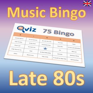 Get ready to go back in time with “Late 80s Music Bingo”! With 30 iconic hits from the years 1987 to 1989, this bingo game is the perfect way to relive the glory days of the late 80s.