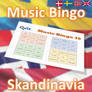 Introduce some Scandinavian flair to your next game night with our “Scandinavia Music Bingo”! With 30 handpicked songs from the best of Scandinavian artists, you’ll experience a unique musical journey through Denmark, Sweden and Norway. Each bingo card features a different combination of these catchy tunes, so no two games will ever be the same!