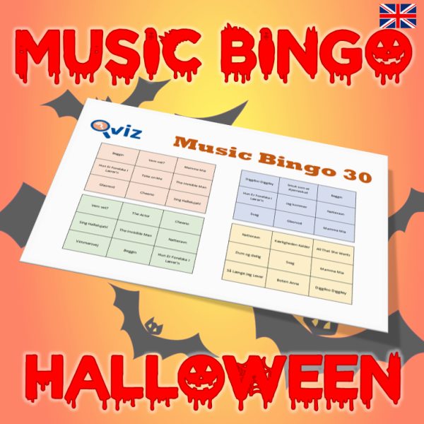 Get into the spooky spirit with our “Halloween Music Bingo”! This edition includes 30 bone-chilling songs to set the mood, from classics like “Monster Mash” to modern hits like “Thriller.”