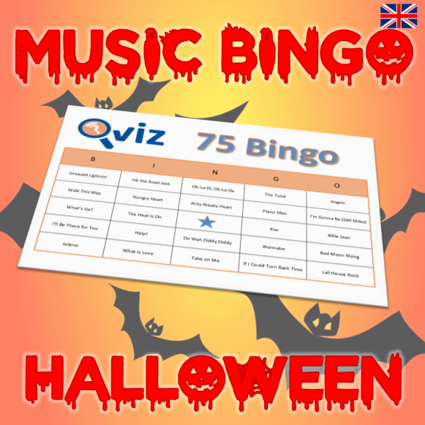 Get into the spooky spirit with our “Halloween Music Bingo”! This edition includes 30 bone-chilling songs to set the mood, from classics like “Monster Mash” to modern hits like “Thriller.”