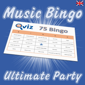 Get ready to party with “Ultimate Party Music Bingo”! This bingo game includes 30 of the ultimate party songs from different genres and decades to keep the fun going all night long.