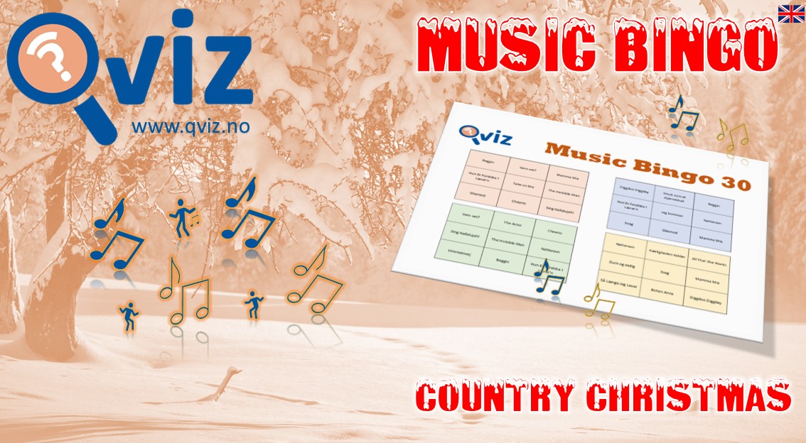 Country Christmas - Music Bingo 30 - Qviz Musicbingos