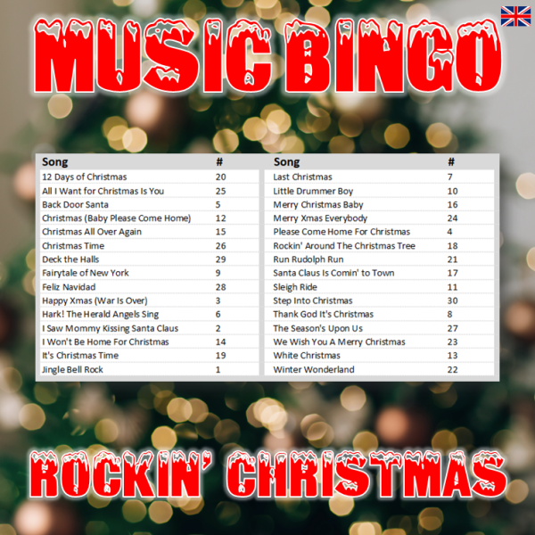 Looking for a fun and unique way to get into the Christmas spirit? Look no further than “Rockin’ Christmas Music Bingo”! This bingo game features 30 of the most rocking Christmas songs around, from classic hits to modern favorites.