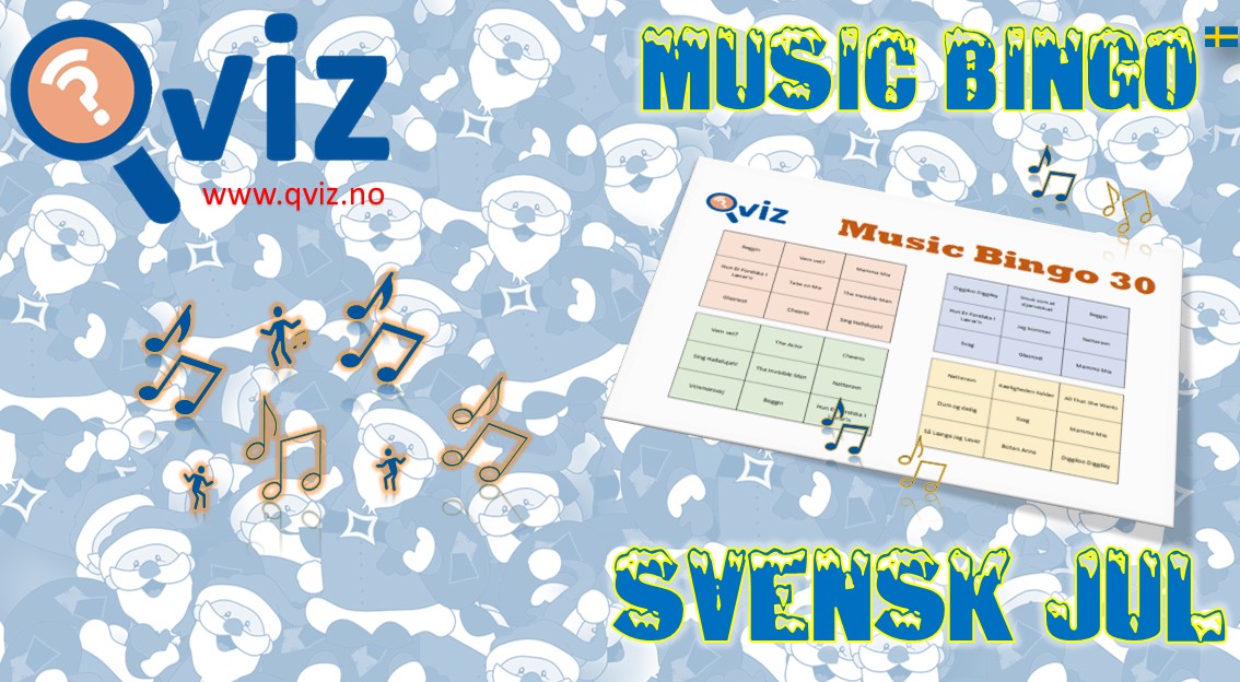 Swedish Christmas - Music Bingo 30 - Qviz Musicbingos