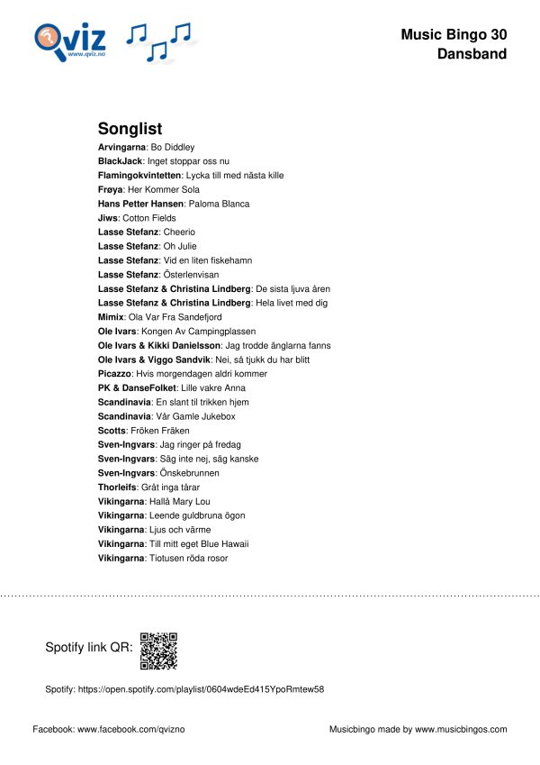 Dansband - Music Bingo 30 - Image 4