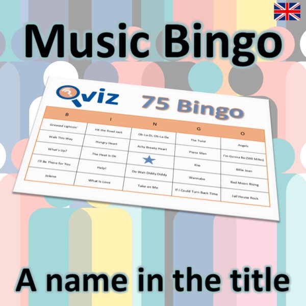 Looking for a fun and unique twist on the classic game of bingo? Look no further than our Music Bingo with a name in the title theme! Featuring 90 hit songs that all have a name in the title, our game will have you and your friends singing along and having a blast.