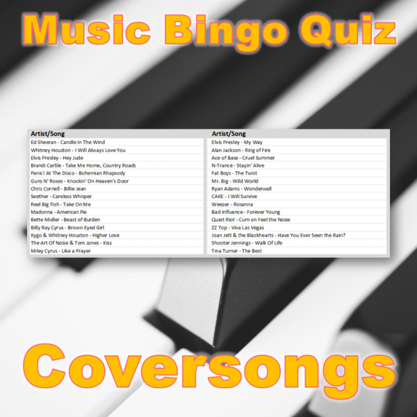 Combining the excitement of music bingo with a challenging quiz, our Cover Songs Music Bingo is the perfect way to test your guests' musical knowledge. With this fun-filled activity, you'll see if they can match the song to the correct artist. Ideal for corporate events, this engaging game will keep your guests entertained.