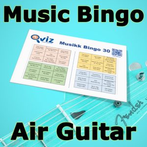 Introducing “Air Guitar Bingo” – the ultimate game for music lovers who want to rock out with their imaginary guitar!