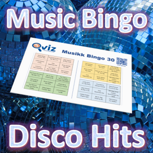 Get ready to hit the dance floor with “Disco Hits Music Bingo” – the ultimate game for music lovers who want to get groovy to some classic disco tunes.