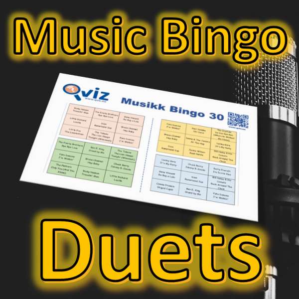 Introducing “Duets Music Bingo” – the ultimate game for music lovers who appreciate the magic that happens when two artists come together to create something special.