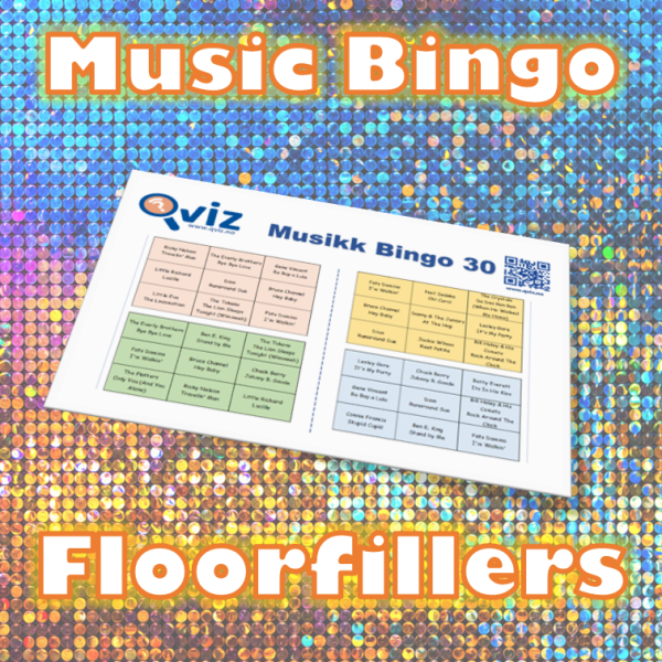 Get the party started with our "Floorfillers Music Bingo" game! With 30 absolute floorfiller songs, this game is perfect for any gathering or celebration.