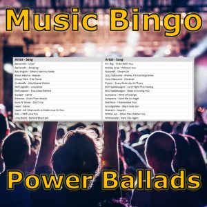 Introducing “Slow Dance Bingo” – the ultimate game for music lovers who enjoy the romantic and emotional vibes of power ballads.