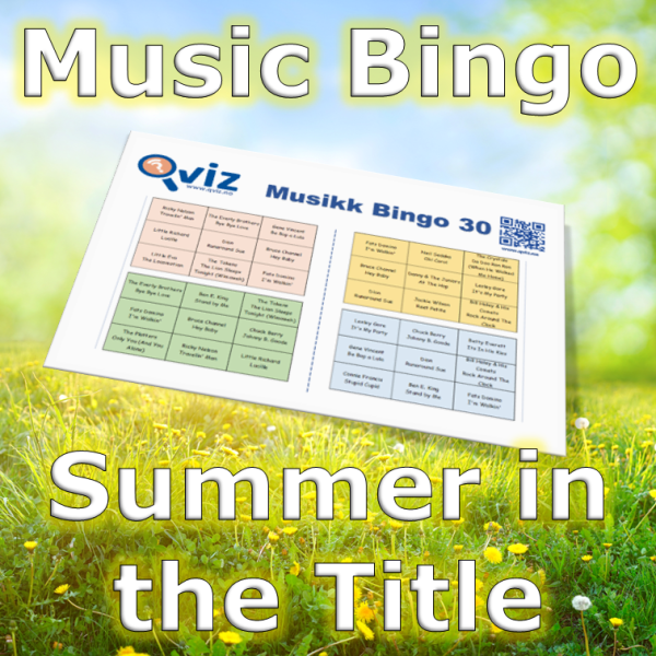 Introducing “Songs with Summer in the title Music Bingo” – the ultimate game for music lovers who want to get into the summer vibe with some sunny tunes.