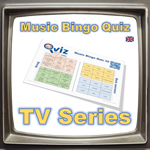 Looking for a fun and engaging party game that combines music and TV series? Look no further than our "Music & TV Series Music Bingo Quiz"! With 30 TV-series inspired songs, this music bingo quiz will challenge your knowledge of popular TV series while you try to match the songs to your bingo board.