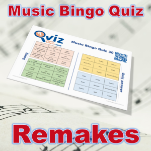 Remakes Music Bingo is the perfect way to test your guests' musical knowledge. See if they can match the song to the original artist.