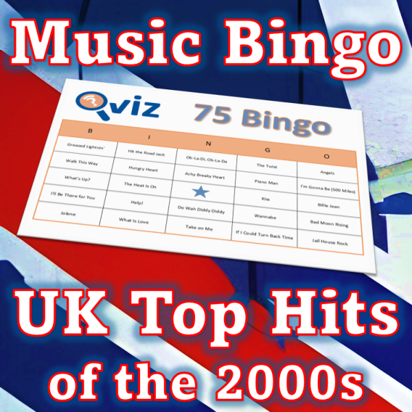 Get ready to relive the greatest era of music with our "UK Top Hits of the 2000s" music bingo game! Featuring 75 of the top 2000s songs in the UK.
