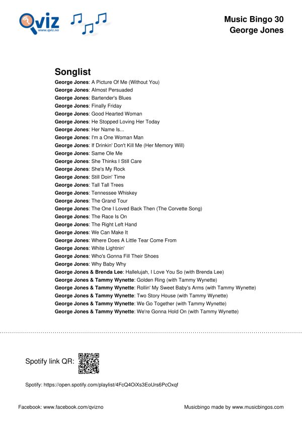 George Jones - Music Bingo 30 - Image 3