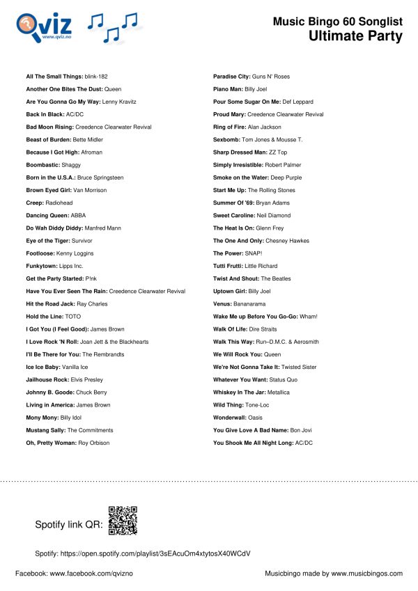 Ultimate Party - Music Bingo 60 - Image 3