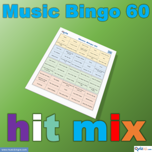 Music bingo with a good mix of recent songs that have all been big hits. PDF file with 100 bingo boards and link to Spotify playlist.
