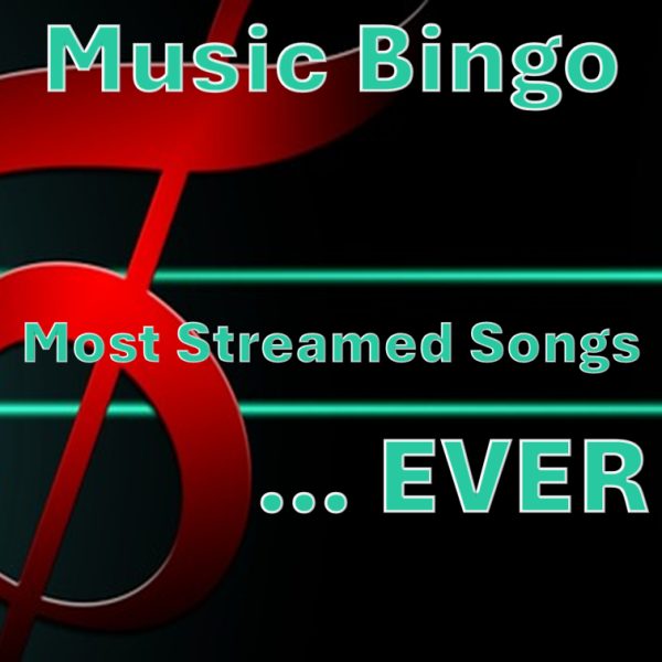 Most streamed songs ever music bingo pack