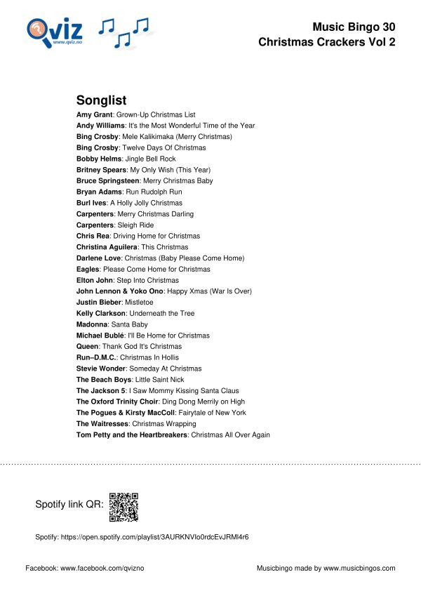 Christmas Crackers - Music Bingo - Image 5