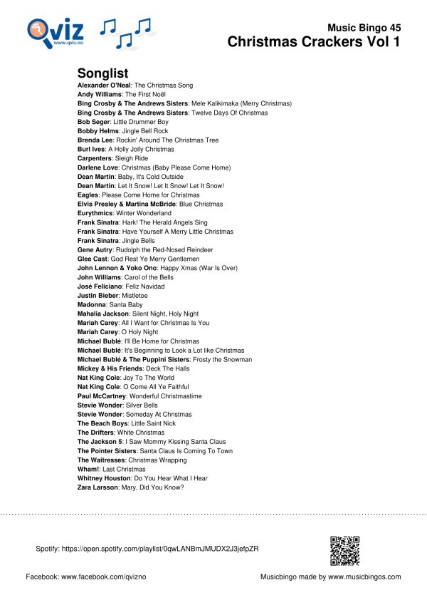 Christmas Crackers - Music Bingo - Image 11